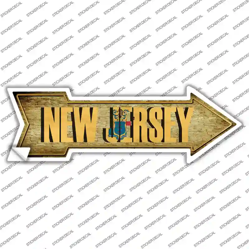 New Jersey Novelty Arrow Sticker Decal