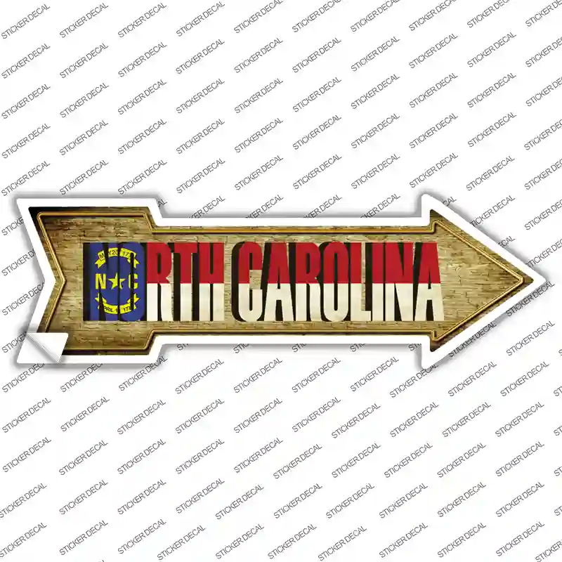 North Carolina Novelty Arrow Sticker Decal