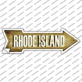 Rhode Island Novelty Arrow Sticker Decal