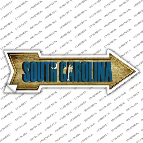 South Carolina Novelty Arrow Sticker Decal