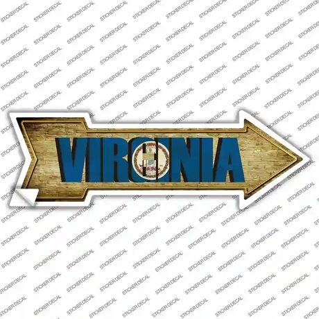 Virginia Novelty Arrow Sticker Decal