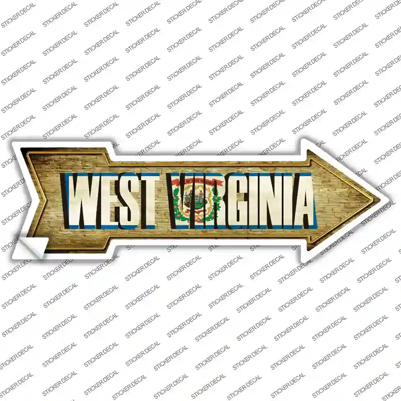 West Virginia Novelty Arrow Sticker Decal