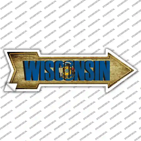 Wisconsin Novelty Arrow Sticker Decal