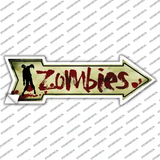 Zombies Novelty Arrow Sticker Decal