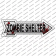 Zombie Shelter Novelty Arrow Sticker Decal