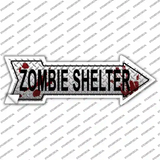 Zombie Shelter Novelty Arrow Sticker Decal