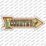 Country Gal Novelty Arrow Sticker Decal