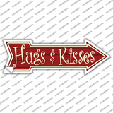 Hugs and Kisses Novelty Arrow Sticker Decal