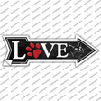 Love Cats Novelty Arrow Sticker Decal