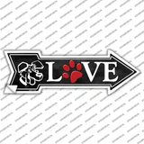Love Dogs Novelty Arrow Sticker Decal