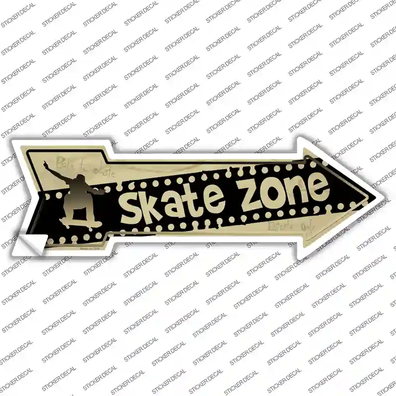 Skater Zone Novelty Arrow Sticker Decal