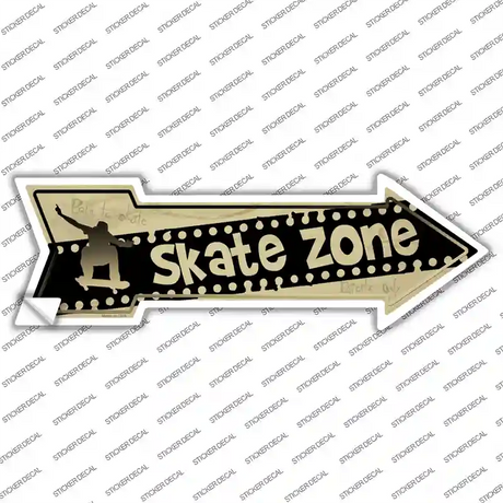Skater Zone Novelty Arrow Sticker Decal