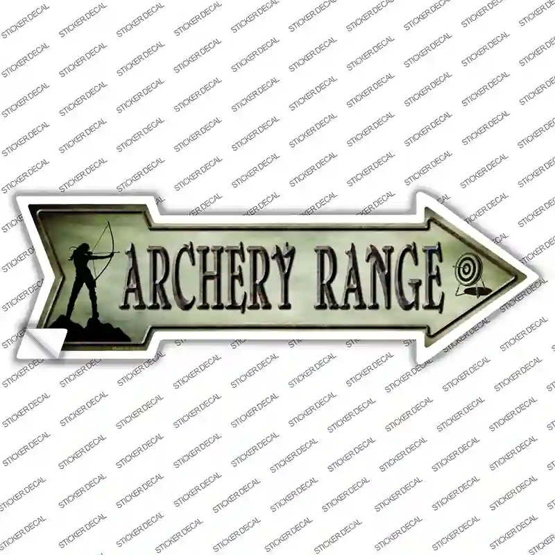 Archery Range Novelty Arrow Sticker Decal
