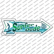 Surfer Dude Novelty Arrow Sticker Decal