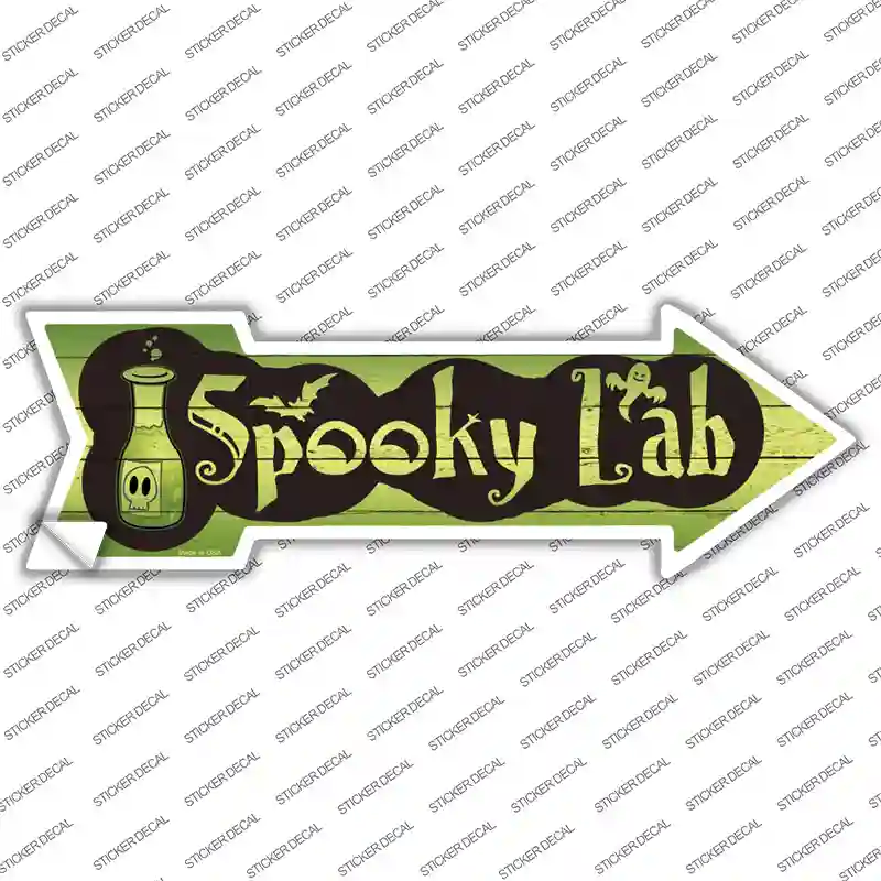 Spooky Lab Novelty Arrow Sticker Decal