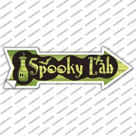Spooky Lab Novelty Arrow Sticker Decal