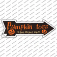 Pumpkin Toss Novelty Arrow Sticker Decal