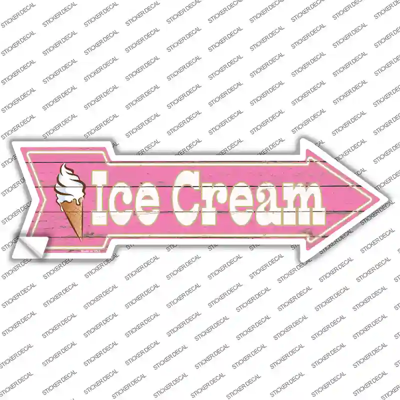 Ice Cream Novelty Arrow Sticker Decal