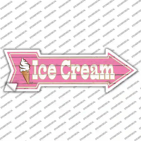 Ice Cream Novelty Arrow Sticker Decal