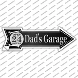 Dads Garage Novelty Arrow Sticker Decal