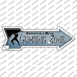 Climbing Zone Novelty Arrow Sticker Decal