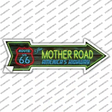 Route 66 Mother Road Neon Novelty Arrow Sticker Decal