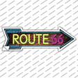 Route 66 Neon Novelty Arrow Sticker Decal