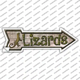 Lizards Novelty Arrow Sticker Decal