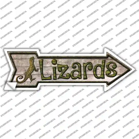 Lizards Novelty Arrow Sticker Decal