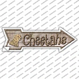 Cheetahs Novelty Arrow Sticker Decal