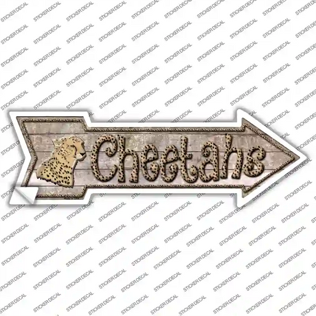 Cheetahs Novelty Arrow Sticker Decal