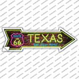 Texas Neon Novelty Arrow Sticker Decal