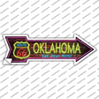 Oklahoma Neon Novelty Arrow Sticker Decal