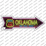 Oklahoma Neon Novelty Arrow Sticker Decal
