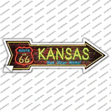 Kansas Neon Novelty Arrow Sticker Decal