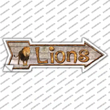 Lions Novelty Arrow Sticker Decal