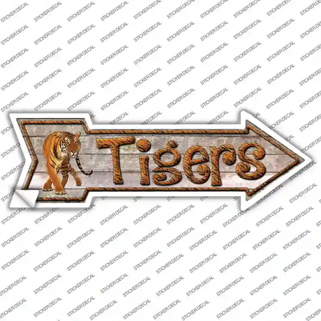 Tigers Novelty Arrow Sticker Decal