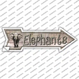 Elephants Novelty Arrow Sticker Decal