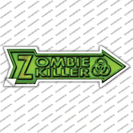 Zombie Killer Novelty Arrow Sticker Decal