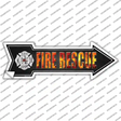 Fire Rescue Novelty Arrow Sticker Decal