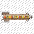 Gone To Beach Novelty Arrow Sticker Decal