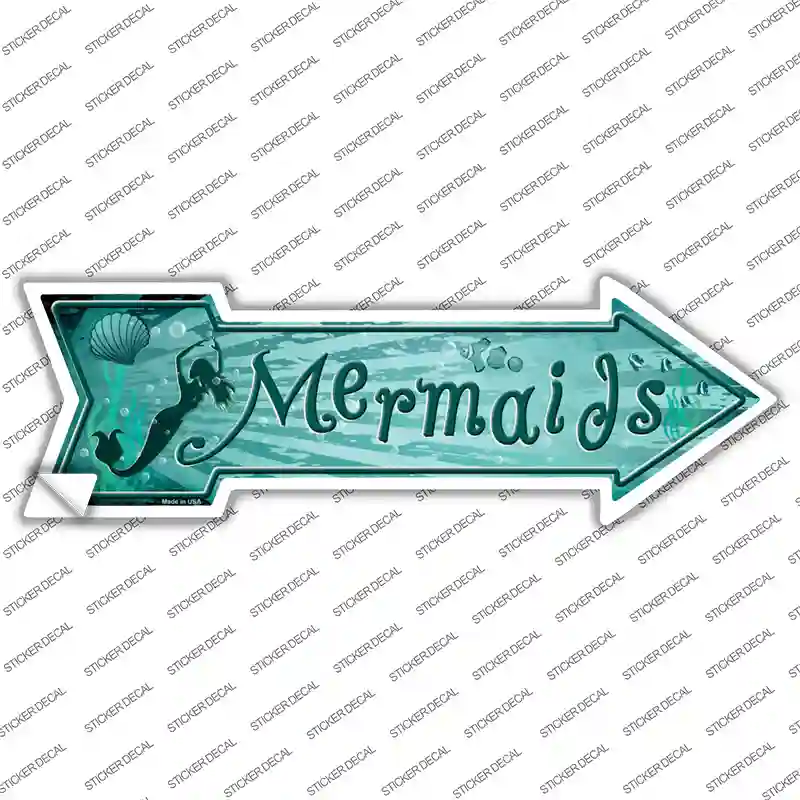 Mermaids Novelty Arrow Sticker Decal