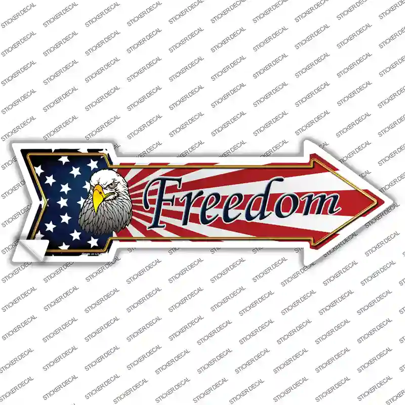 Freedom Novelty Arrow Sticker Decal