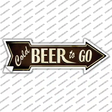 Cold Beer To Go Novelty Arrow Sticker Decal
