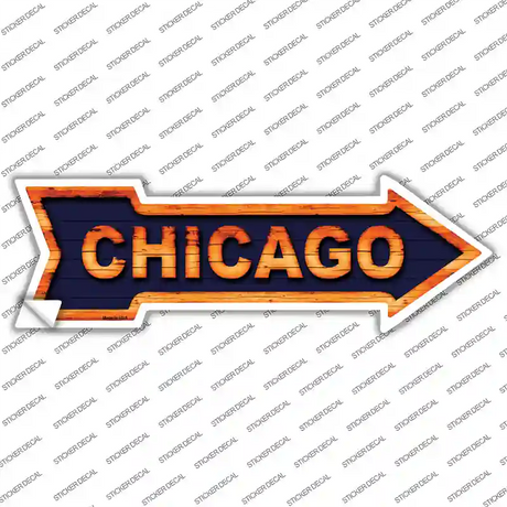 Chicago Orange Novelty Arrow Sticker Decal