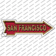 San Francisco Novelty Arrow Sticker Decal