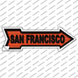 San Francisco Colors Novelty Arrow Sticker Decal