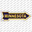 Minnesota Colors Novelty Arrow Sticker Decal