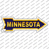 Minnesota Colors Novelty Arrow Sticker Decal