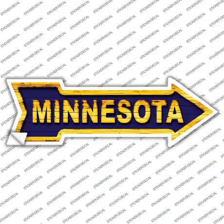 Minnesota Colors Novelty Arrow Sticker Decal